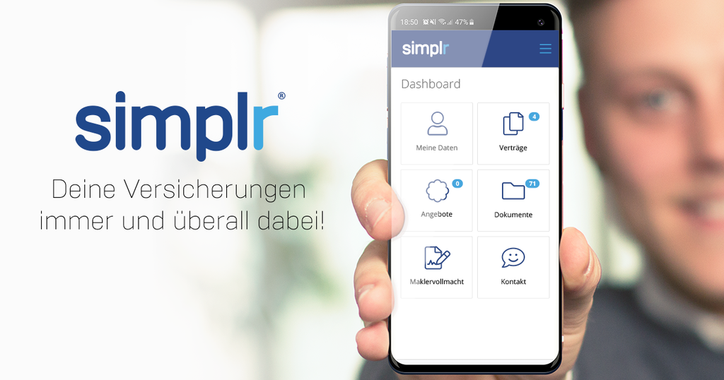 Verwalte deine Versicherungen einfach mit der Simplr-App. Haftpflicht / Hausrat / Unfall / Rechtsschutz & Co. Kein Papierkram mehr in Limburg.