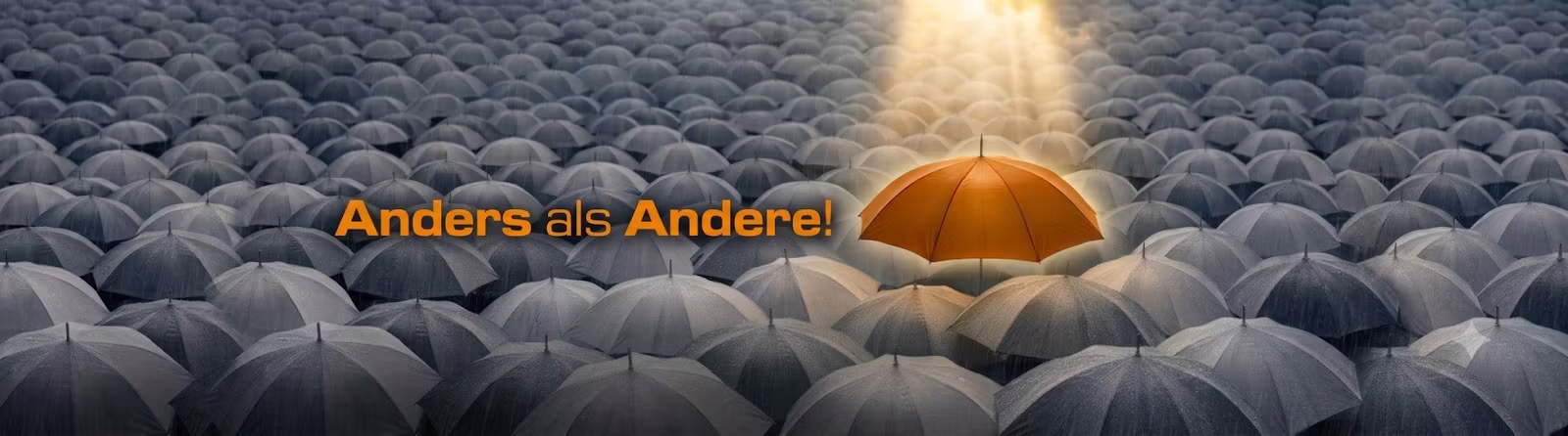 Regenschirme und Anders als Andere